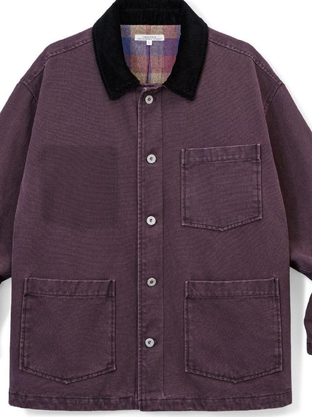 SUPERTOFU Washed 100 Percent Cotton Longline Oversized Point Collar Unisex Utility Jackets