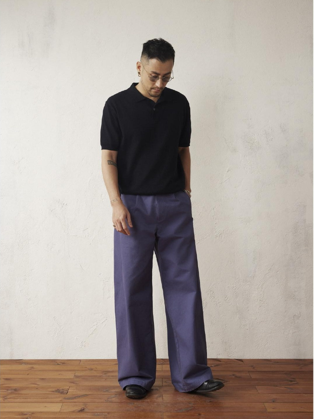 SUPERTOFU Washed Blue Loose Fit Zip Fly Youthful Casual Solid Full Length Straight Pants
