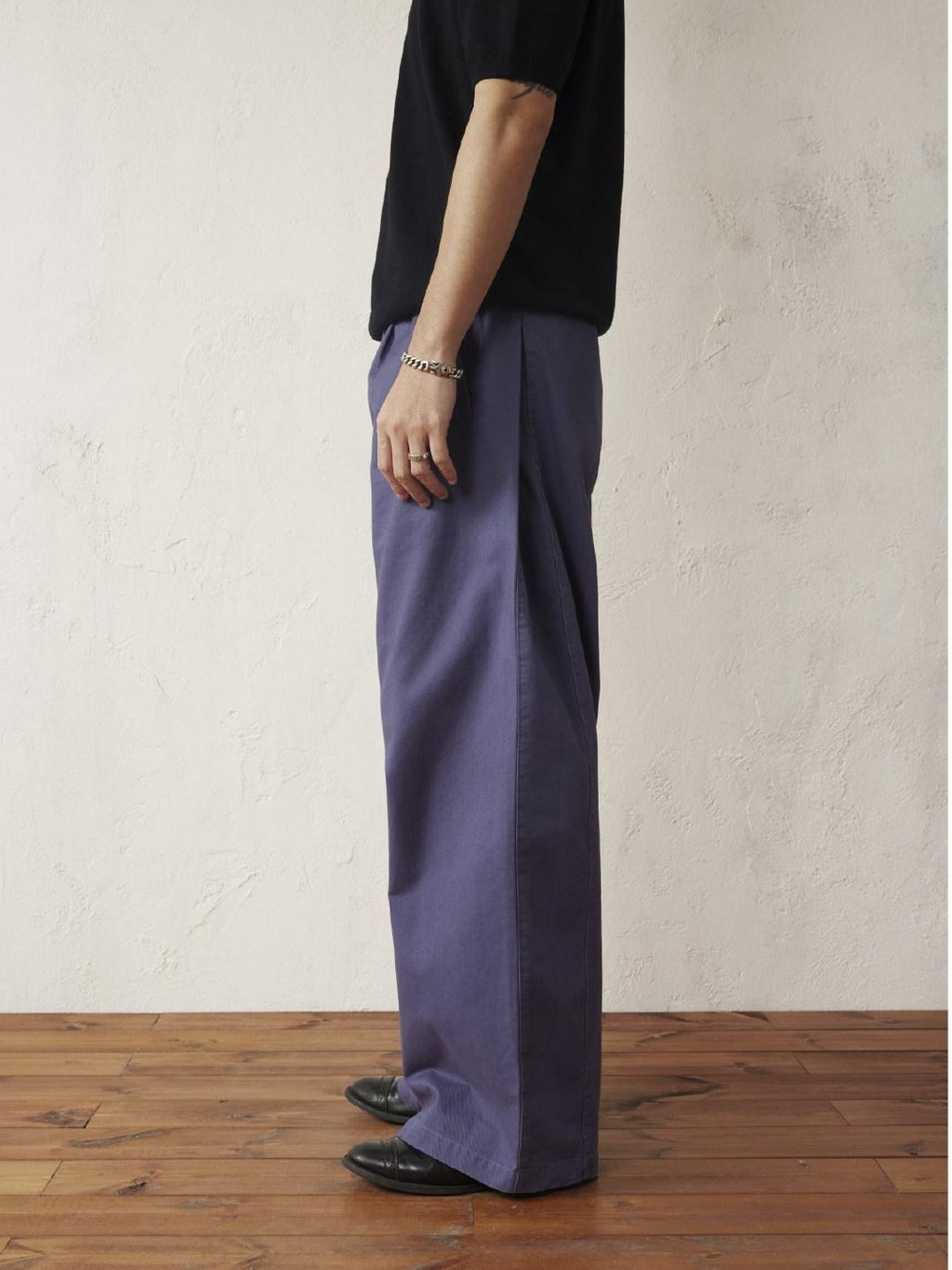 SUPERTOFU Washed Blue Loose Fit Zip Fly Youthful Casual Solid Full Length Straight Pants