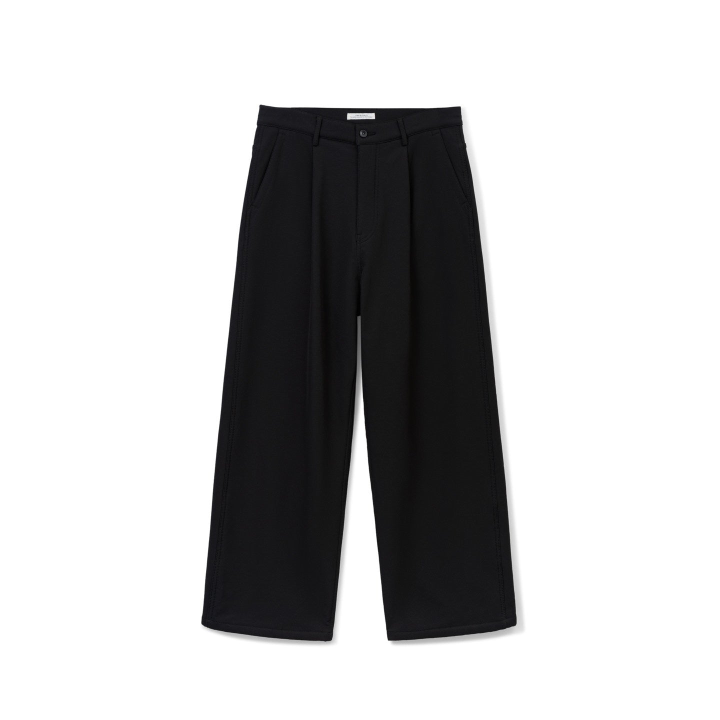SUPERTOFU_Windproof_Stretch_Casual_Relaxed_Zip_Fly_Unisex_Polyester_Black_Wide-Leg_Pants_MISSTT