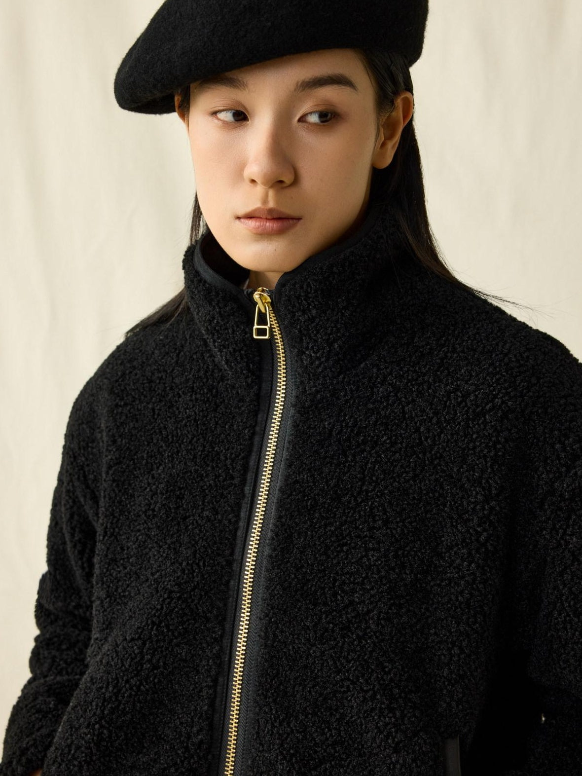 SUPERTOFU Windproof Thick Patchwork Loose Fit Stand Collar Unisex Black Puffer Jackets