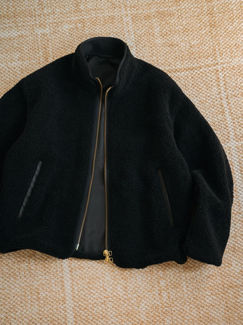 SUPERTOFU Windproof Thick Patchwork Loose Fit Stand Collar Unisex Black Puffer Jackets
