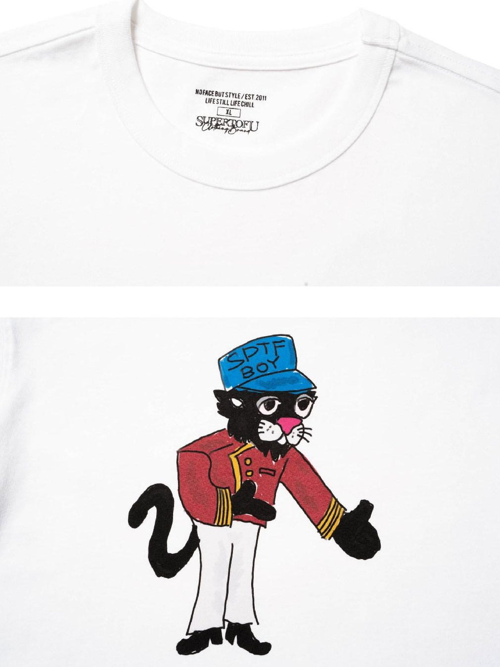 SUPERTOFU Wrinkle Free Cotton Loose Fit Vintage Graphic Unisex Short Sleeve T-Shirts