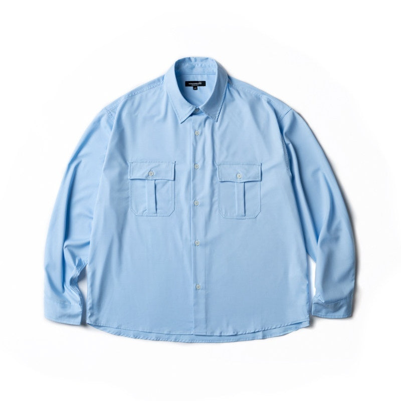 SUPERTOFU Wrinkle Free Oversized Point Collar Long Sleeve Casual Solid Button Down Shirts