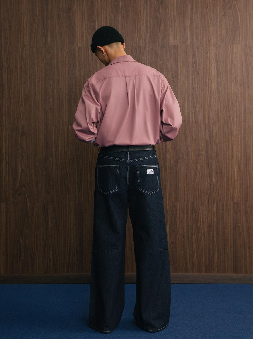 SUPERTOFU Wrinkle Free Oversized Point Collar Long Sleeve Casual Solid Button Down Shirts