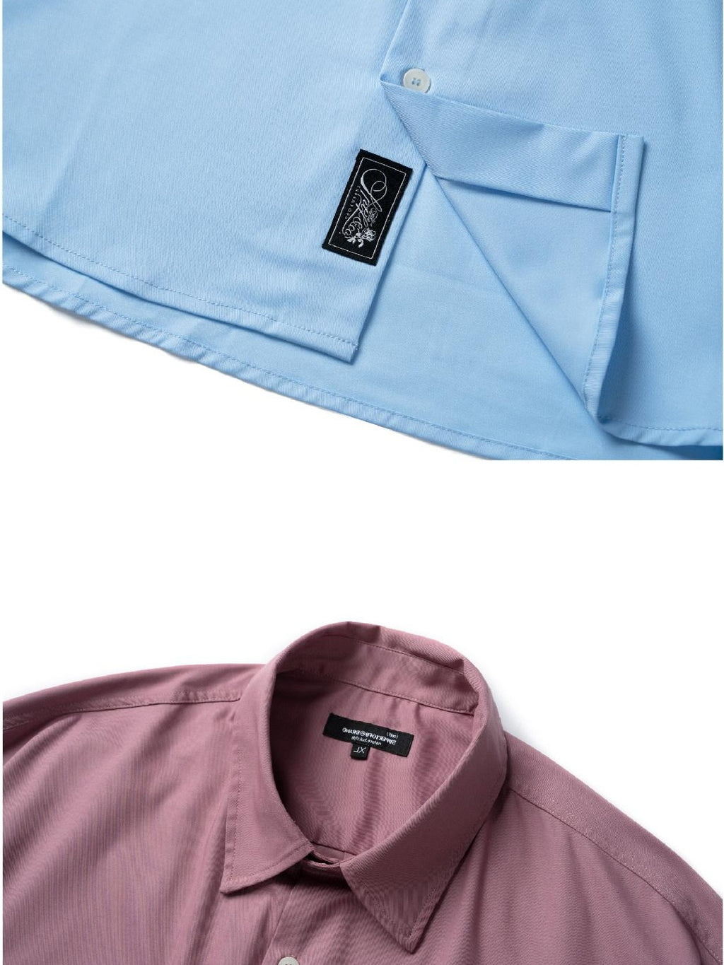 SUPERTOFU Wrinkle Free Oversized Point Collar Long Sleeve Casual Solid Button Down Shirts