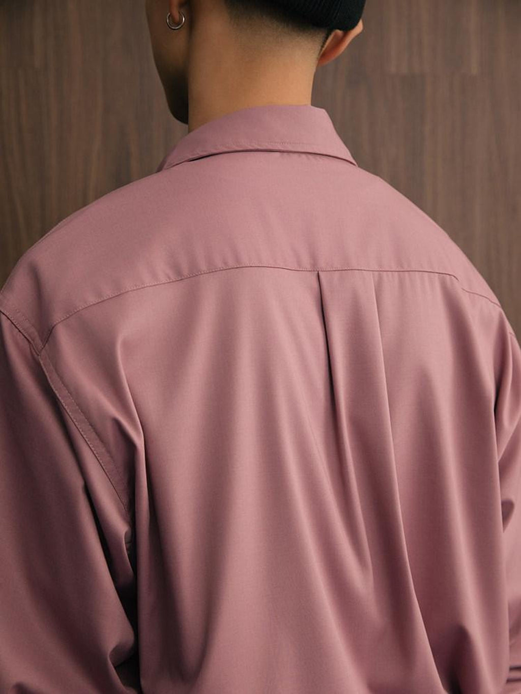 SUPERTOFU Wrinkle Free Oversized Point Collar Long Sleeve Casual Solid Button Down Shirts