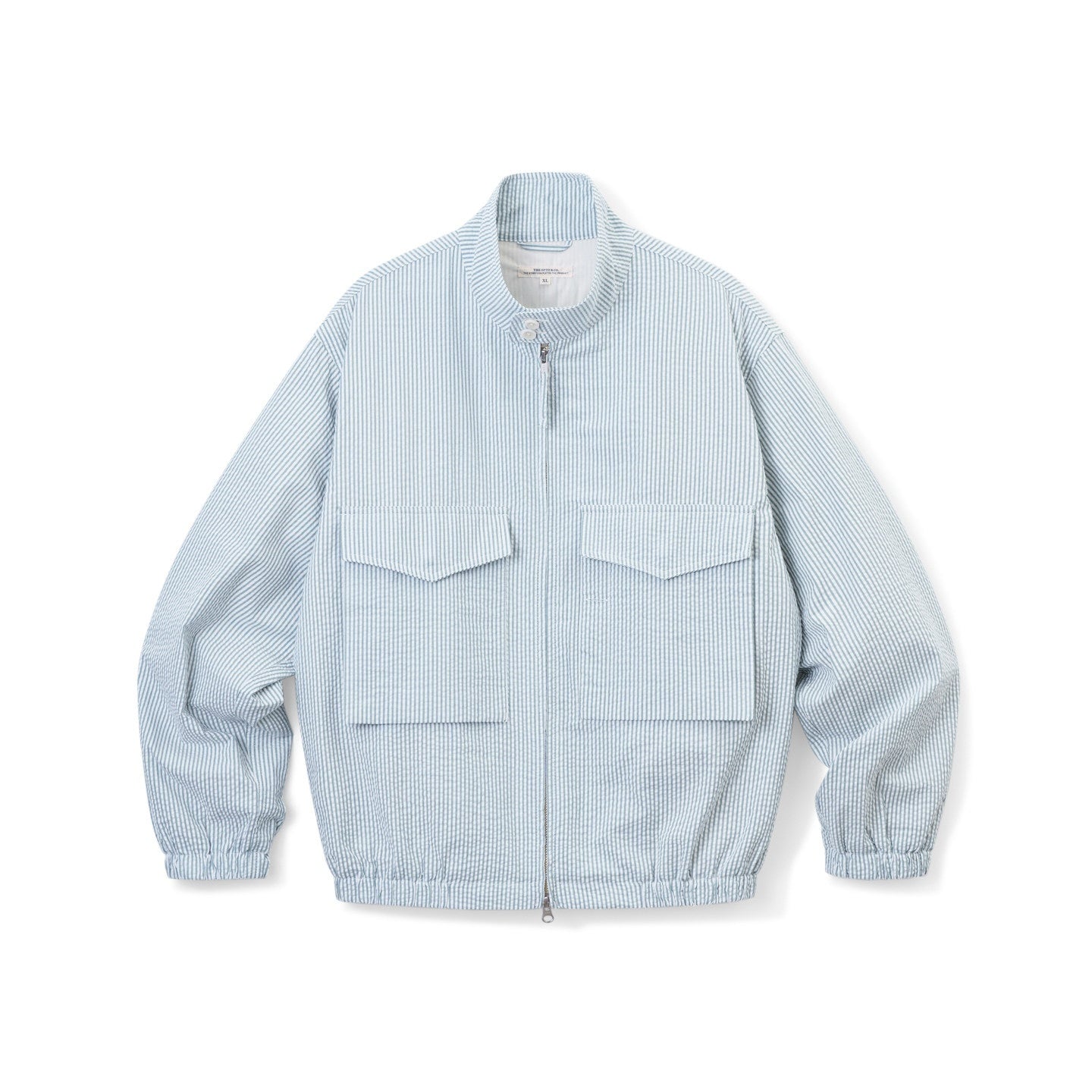 SUPERTOFU_Wrinkle_Resistant_Bubble_Gauze_Cropped_Stand_Collar_Unisex_Striped_Shirts_MISSTT