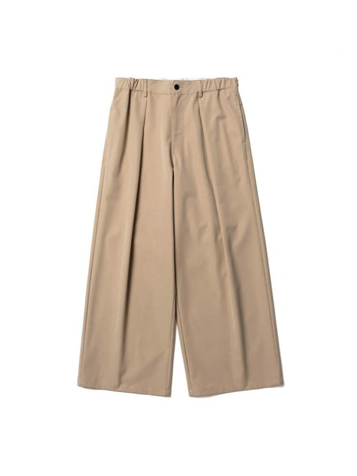 SUPERTOFU Wrinkle Resistant Relaxed Wide Leg Everyday Casual Khaki Black Chinos