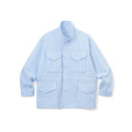 SUPERTOFU_Wrinkle_Resistant_Slim_Bubble_Gauze_Stand_Collar_Unisex_Blue_Stripe_Shirts_MISSTT