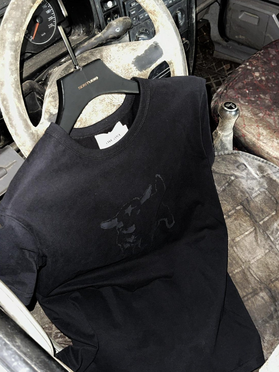 TH4SWE Brushed Cotton Slim Fit Dark Unisex Devil Lamb Print Short Sleeve T-Shirts