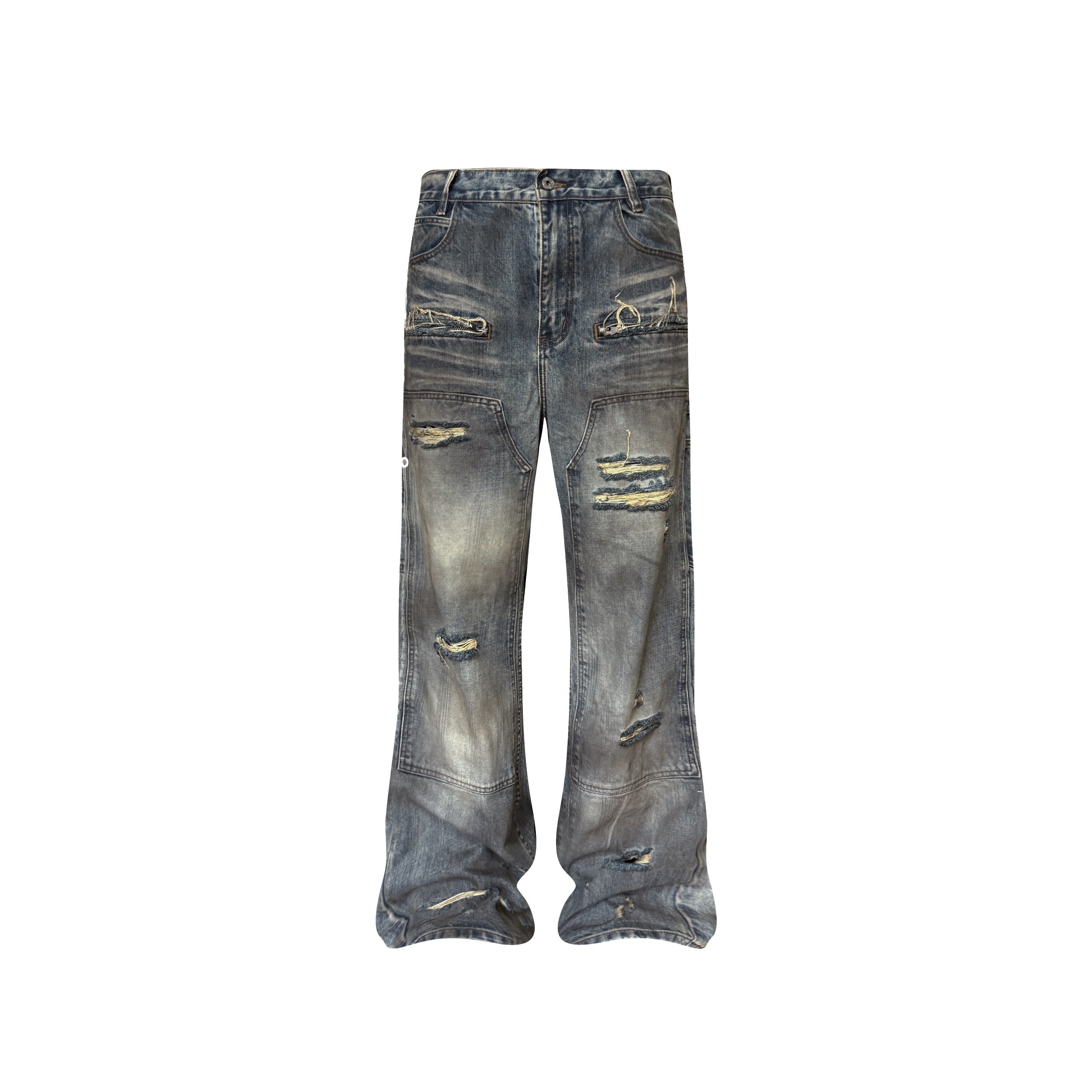 TH4SWE_Distressed_Mid_Rise_Deep_Blue_Cotton_Button_Fly_Unisex_Denim_Straight_Jeans_MISSTT