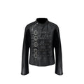 TH4SWE_Pu_Slim_Fit_Vintage_Tie_Stand_Collar_Unisex_Black_Zipper_Short_Leather_Jackets_MISSTT