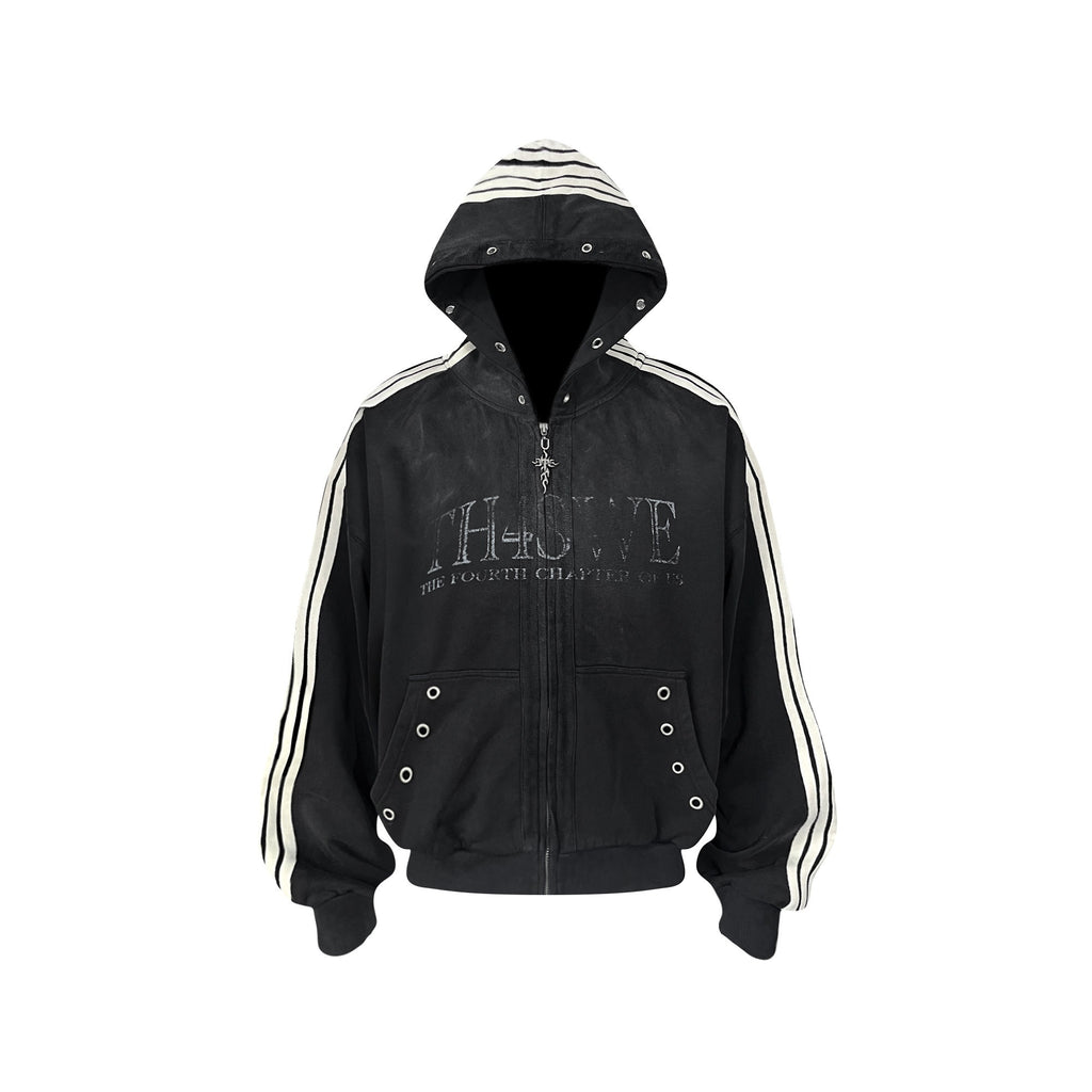 TH4SWE_Washed_Heavyweight_Cotton_Loose_Zip_Pockets_Unisex_Letter_Black_Hoodies_MISSTT