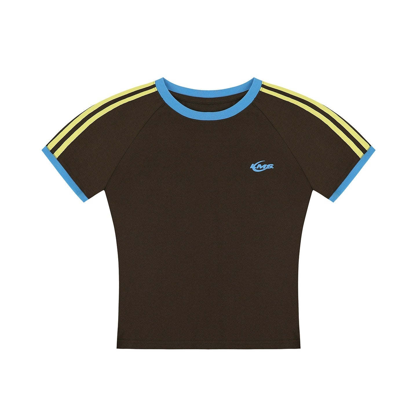 lemanism_Two_Stripe_Print_Drop_Shoulder_Men's_Cotton_Blend_Short_Sleeve_T-shirts_MISSTT
