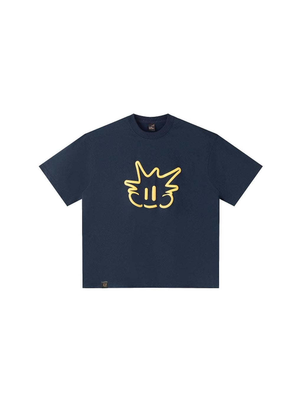 RickyisClown Cartoon Pineapple Head Print Loose Men's Cotton Quick Dry Short Sleeve T-shirts