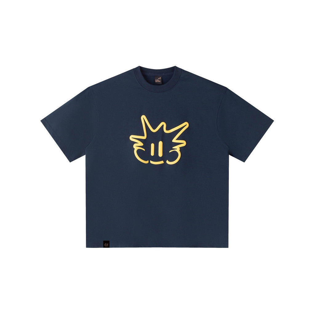 RickyisClown_Cartoon_Pineapple_Head_Print_Loose_Men's_Cotton_Quick_Dry_Short_Sleeve_T-shirts_MISSTT