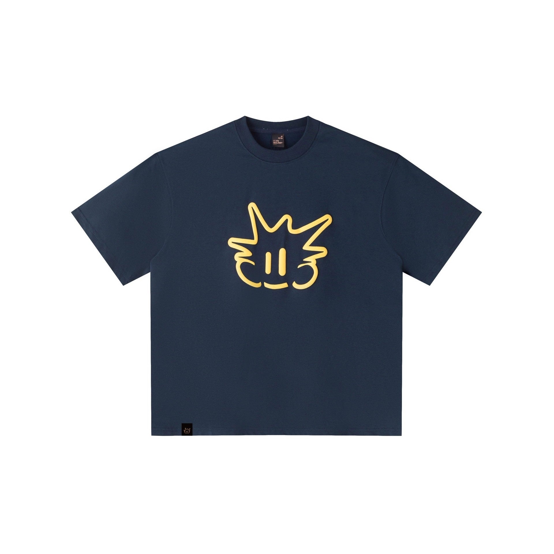 RickyisClown_Cartoon_Pineapple_Head_Print_Loose_Men's_Cotton_Quick_Dry_Short_Sleeve_T-shirts_MISSTT