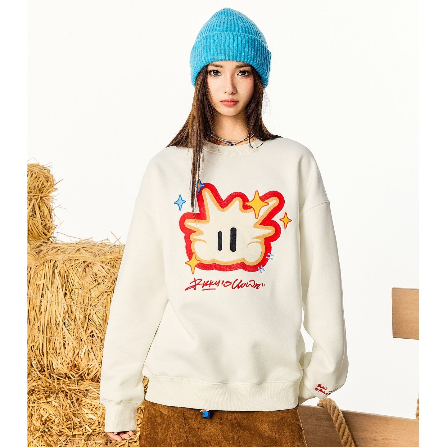 RickyisClown_Pineapple_Applique_Embroidery_Men's_Poly_Cotton_Pullover_Hoodies_MISSTT