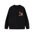 RickyisClown_Pineapple_Head_Embroidered_Loose_Men's_Cotton_Blend_Long_Sleeve_T-shirts_MISSTT