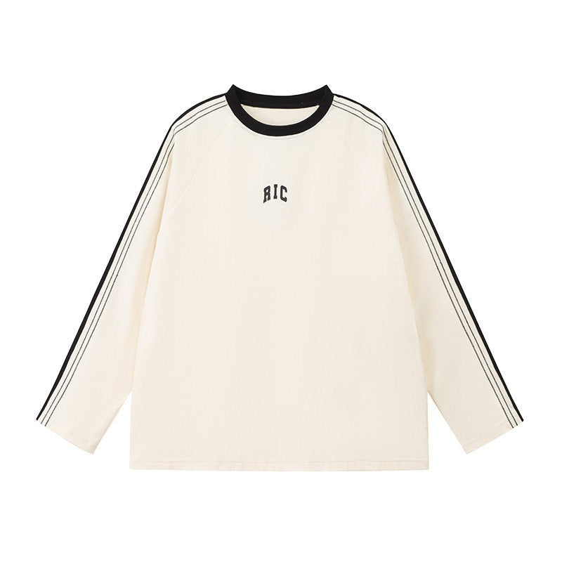 RickyisClown_Retro_Chain_Stitch_Embroidered_Webbing_Colorblock_Men's_Long_Sleeve_T-shirts_MISSTT