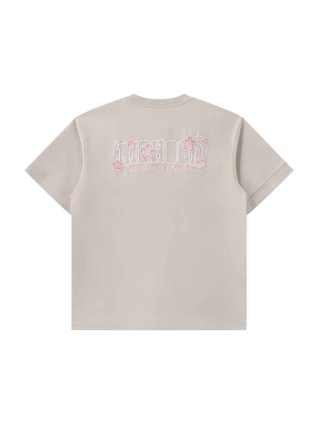 RickyisClown Cherry Blossom Embroidered Men's Quick Dry Short Sleeve T-shirts