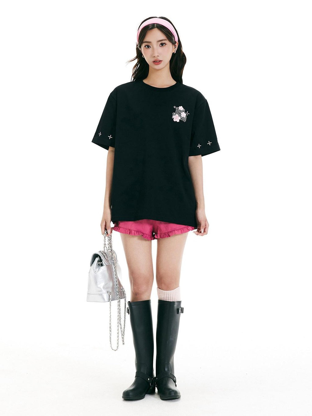 RickyisClown Cherry Blossom Embroidered Men's Quick Dry Short Sleeve T-shirts