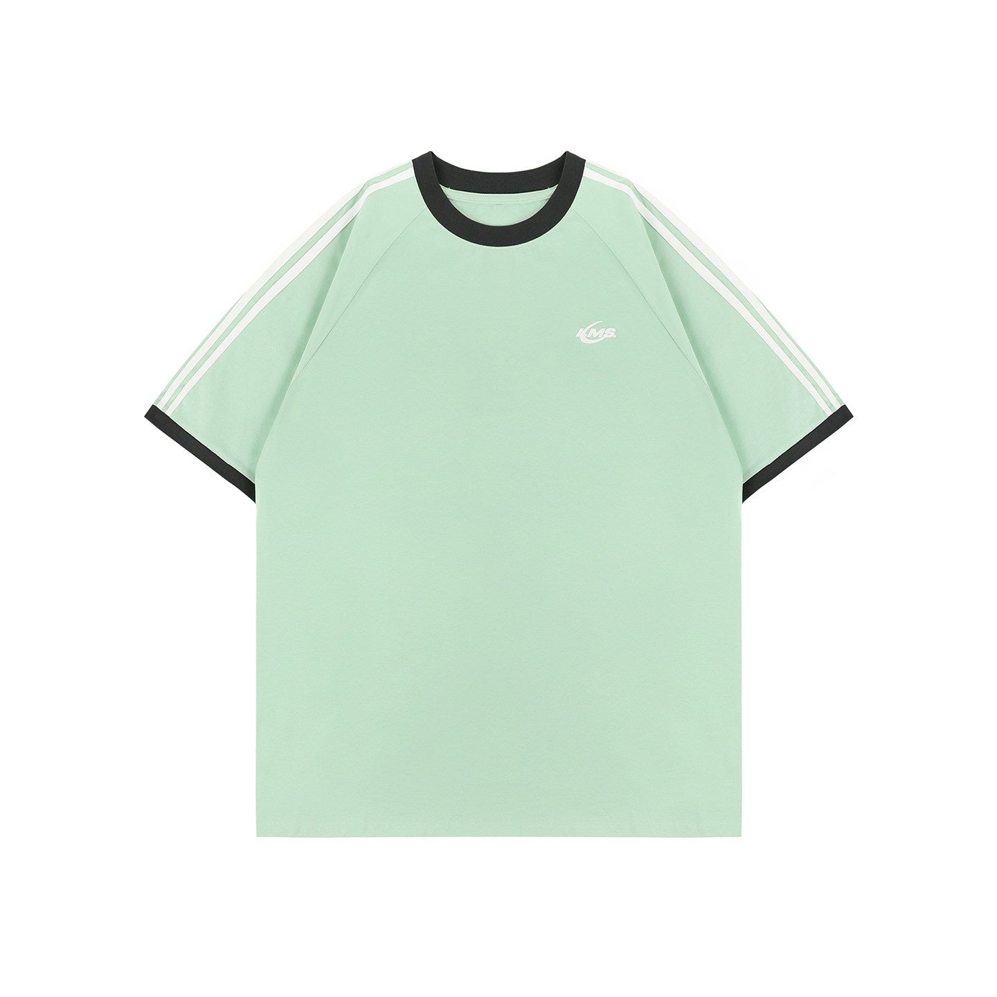 lemanism_Two_Stripe_Print_Drop_Shoulder_Men's_Cotton_Blend_Short_Sleeve_T-shirts_MISSTT