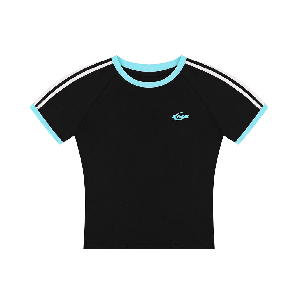 lemanism_Two_Stripe_Print_Drop_Shoulder_Men's_Cotton_Blend_Short_Sleeve_T-shirts_MISSTT