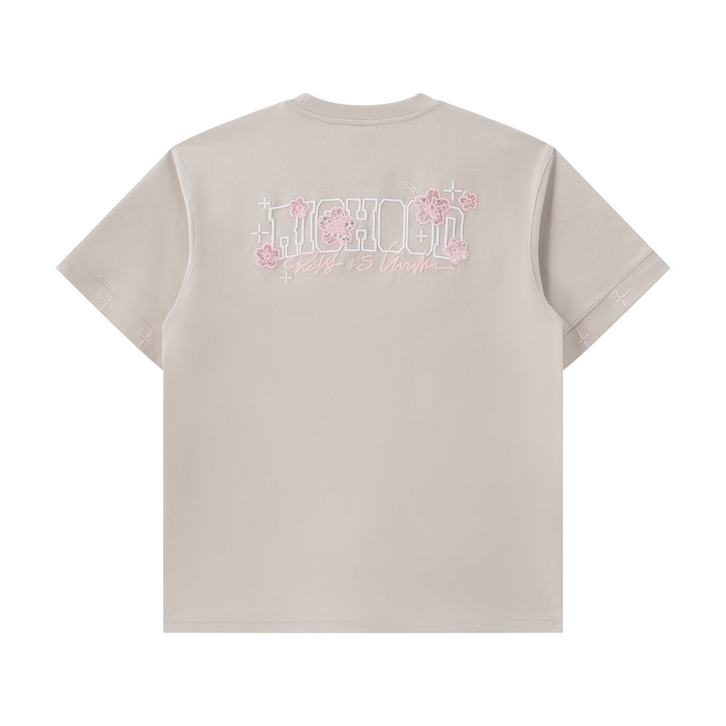 RickyisClown_Cherry_Blossom_Embroidered_Men's_Quick_Dry_Short_Sleeve_T-shirts_MISSTT