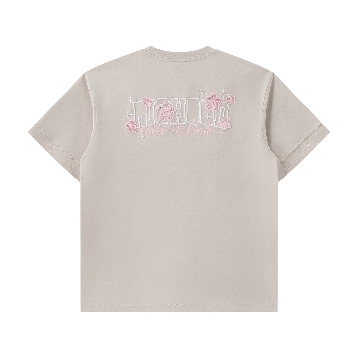 RickyisClown_Cherry_Blossom_Embroidered_Men's_Quick_Dry_Short_Sleeve_T-shirts_MISSTT