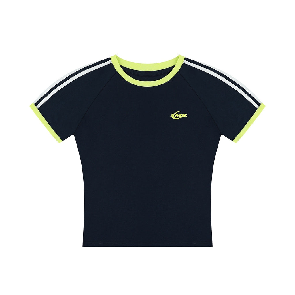 lemanism_Two_Stripe_Print_Drop_Shoulder_Men's_Cotton_Blend_Short_Sleeve_T-shirts_MISSTT