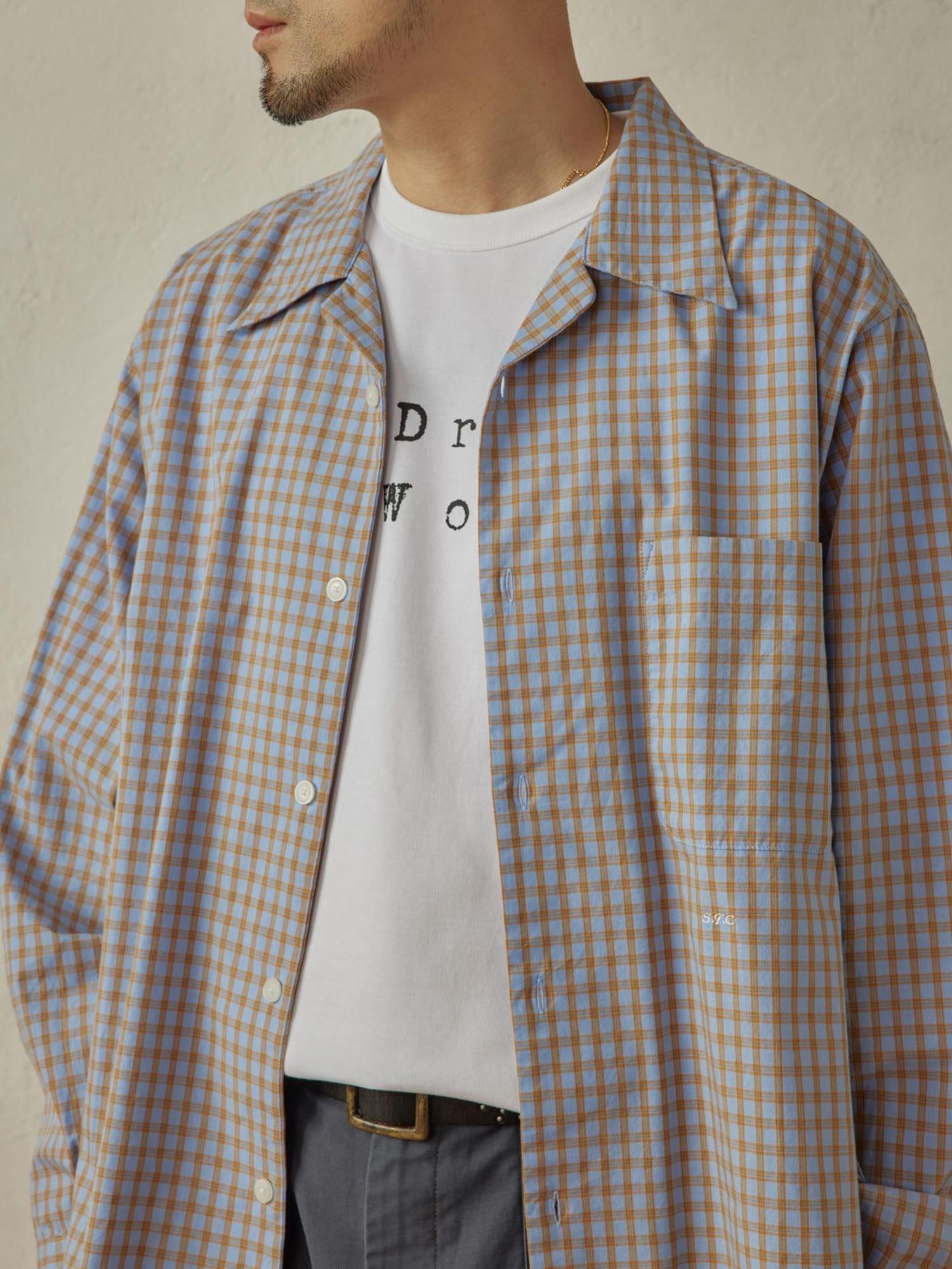 SUPERTOFU Breathable 100% Cotton Relaxed Colorblock Cuban Collar Unisex Striped Shirts