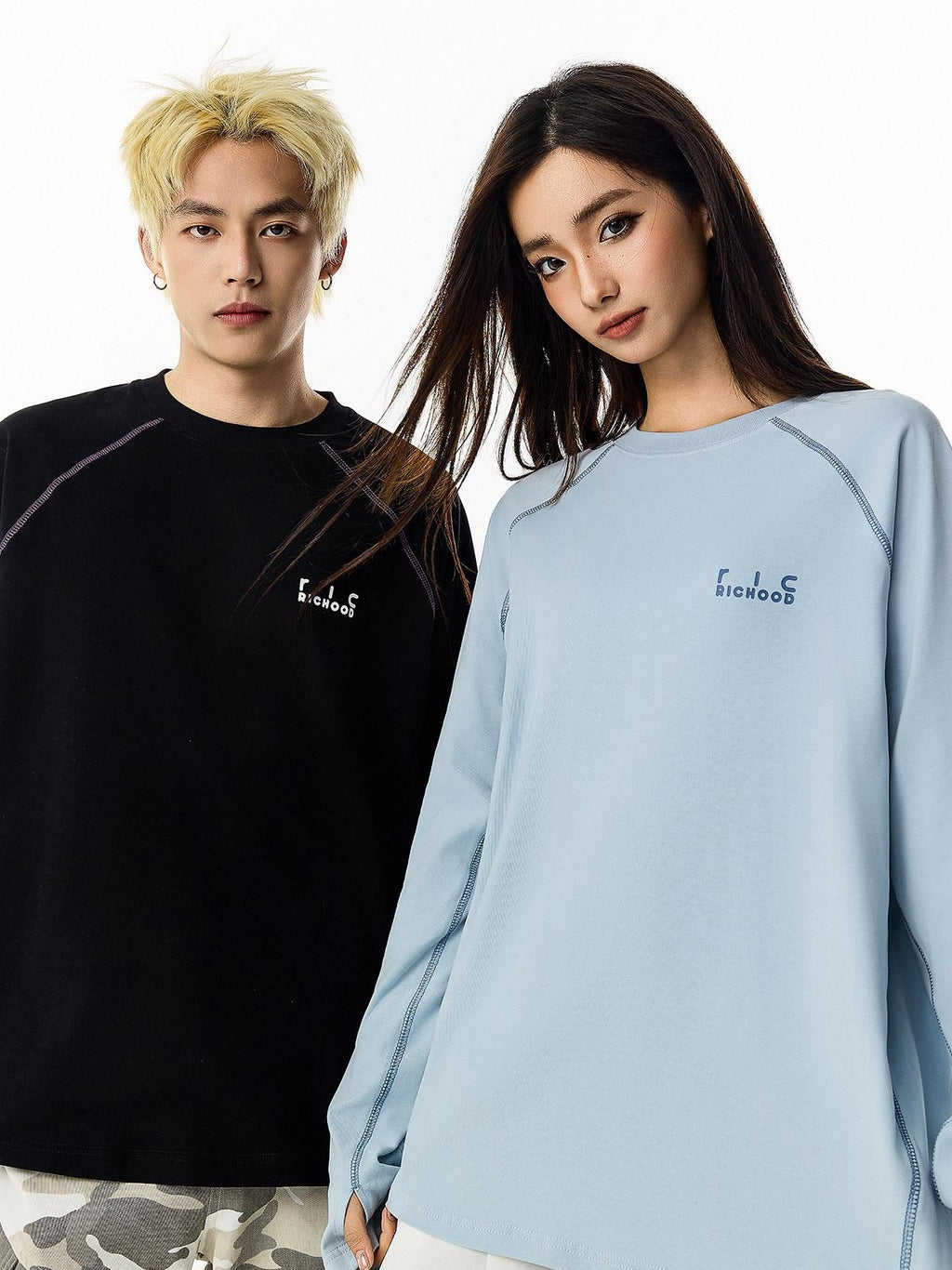 RickyisClown American Oversized Layering Men's Cotton Long Sleeve T-shirts