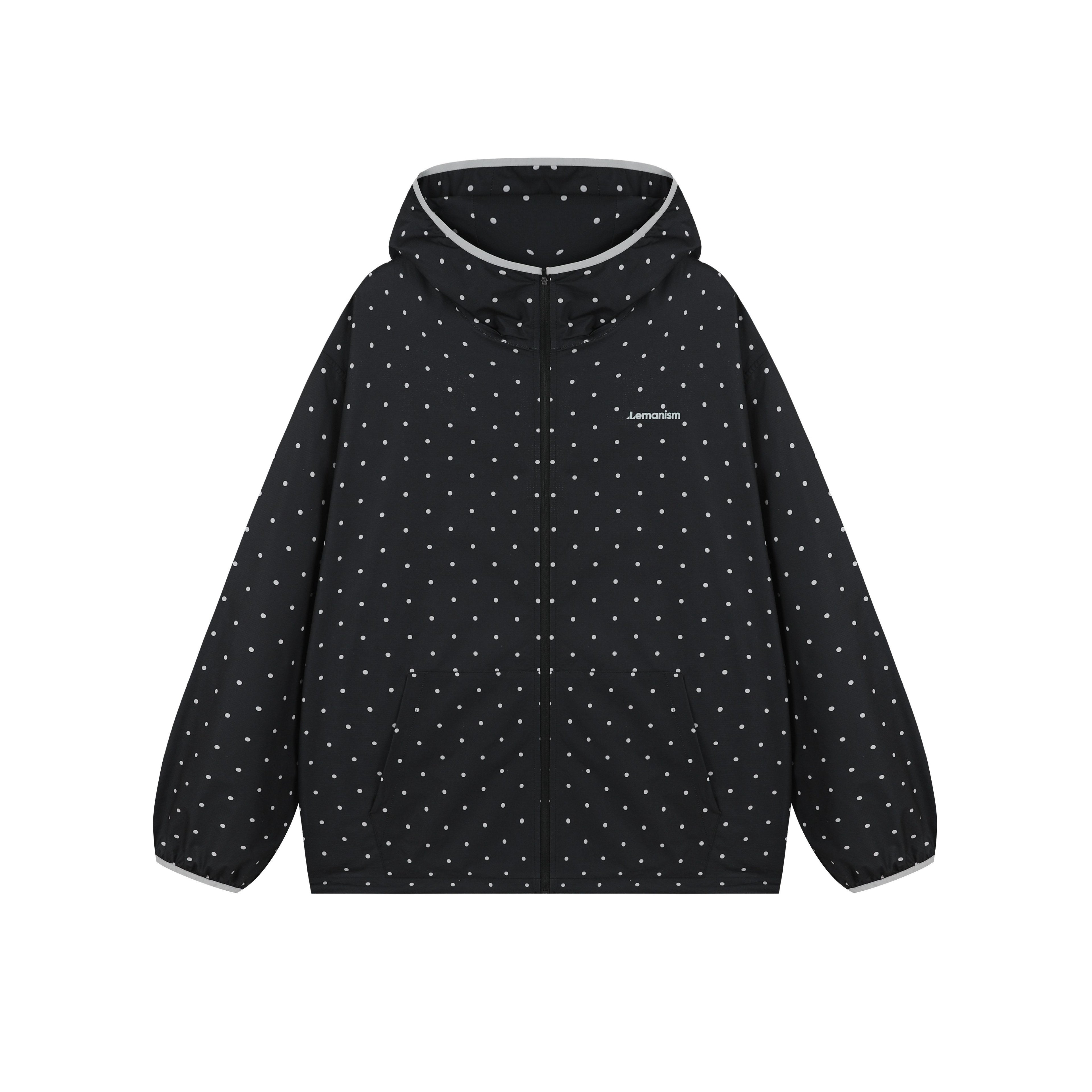 lemanism_Allover_Polka_Dot_Hooded_Zip_Men's_Polyester_Uv_Long_Sleeve_Rash_Guards_MISSTT