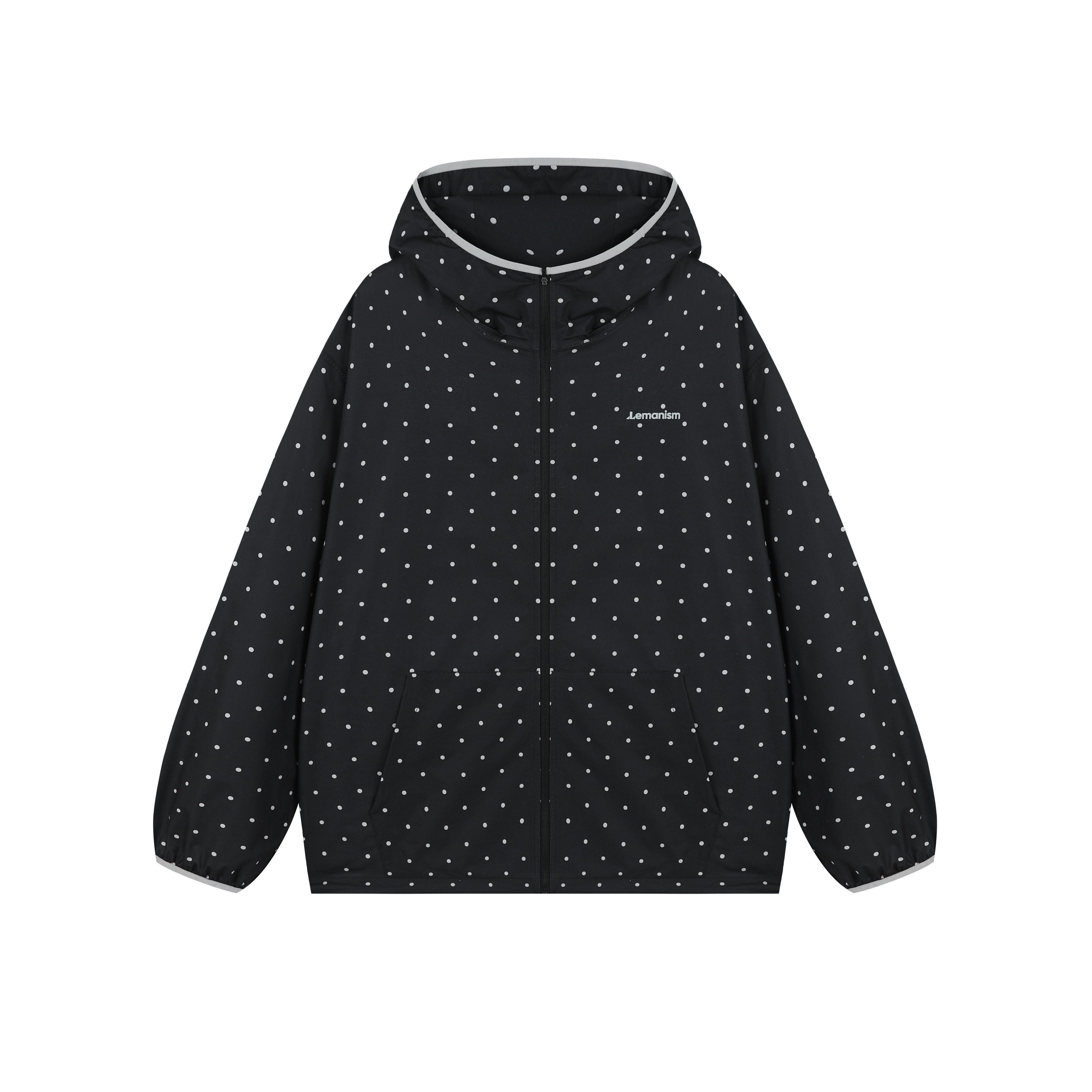 lemanism_Allover_Polka_Dot_Hooded_Zip_Men's_Polyester_Uv_Long_Sleeve_Rash_Guards_MISSTT