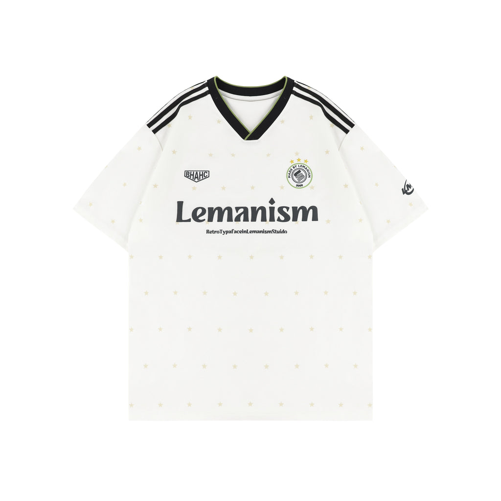 lemanism_Allover_Star_Print_V-neck_Loose_Fit_Men's_Short_Sleeve_T-shirts_MISSTT