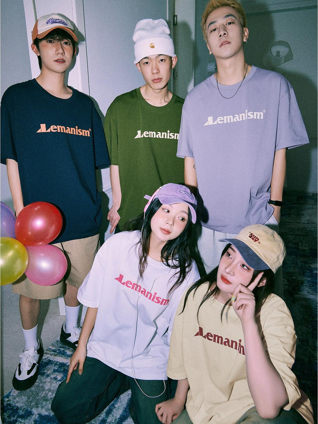 lemanism American Retro Oversized Men's 300g Heavy Cotton Short Sleeve T-shirts
