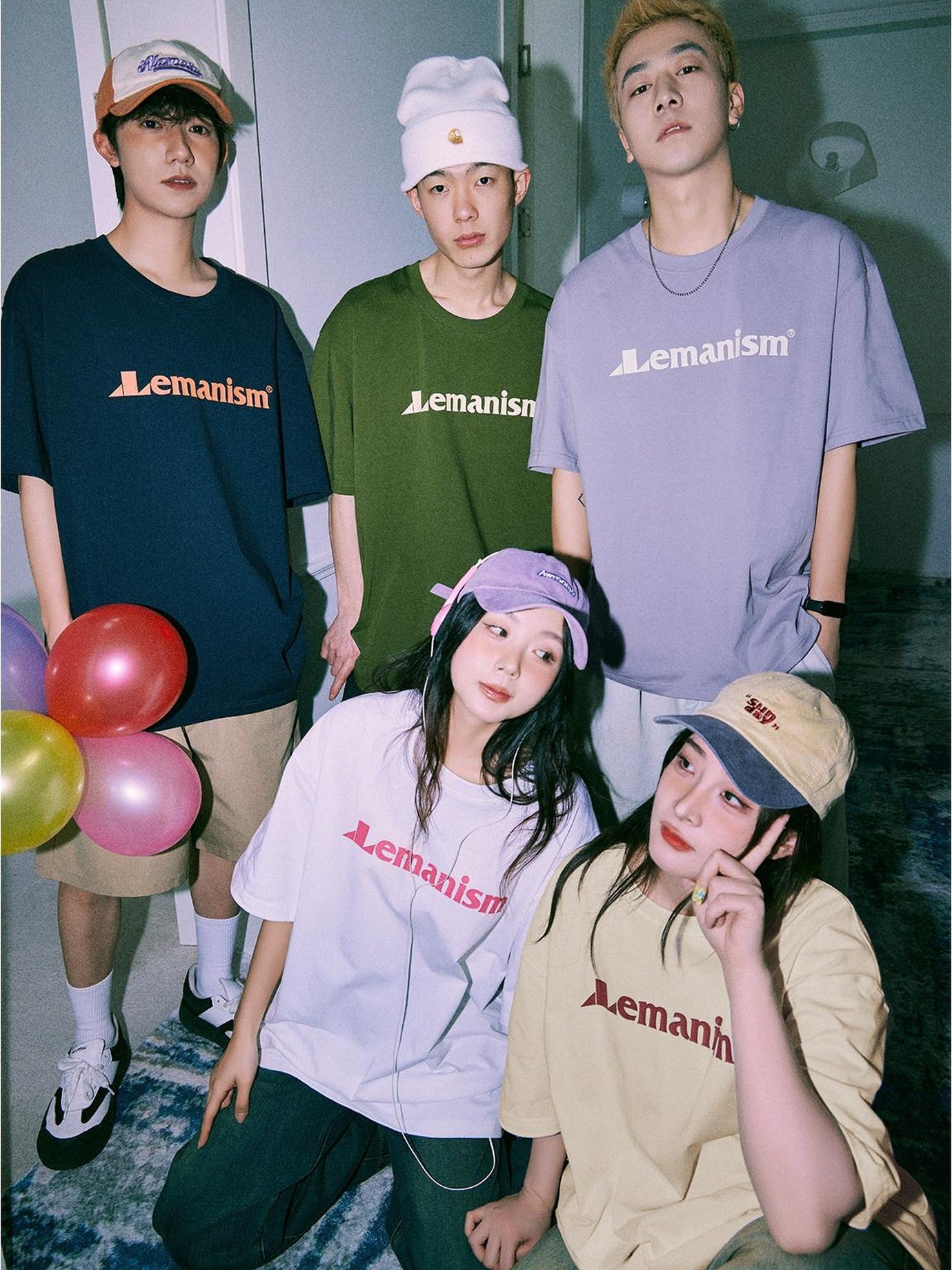 lemanism American Retro Oversized Men's 300g Heavy Cotton Short Sleeve T-shirts