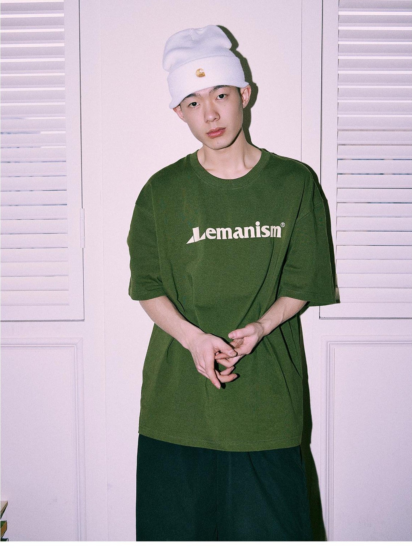 lemanism American Retro Oversized Men's 300g Heavy Cotton Short Sleeve T-shirts