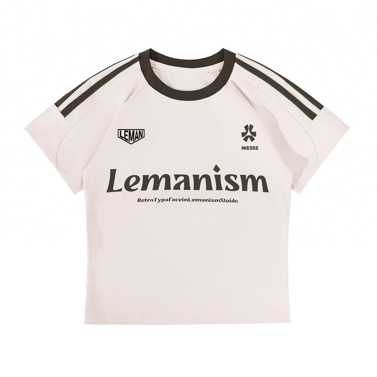 lemanism_Cropped_Three_Stripe_Letter_Print_Men's_Cotton_Slim_Short_Sleeve_T-shirts_MISSTT