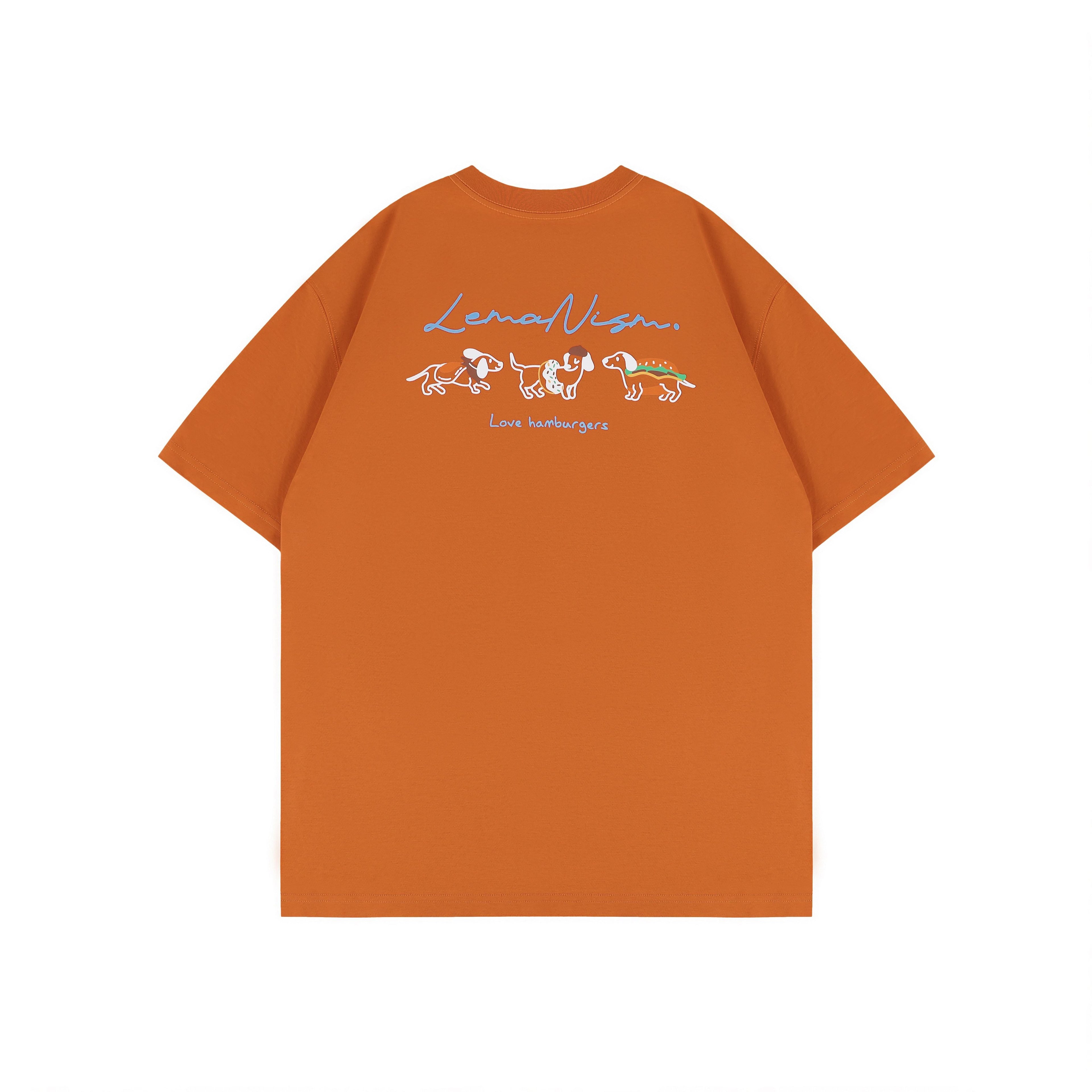 lemanism_Dachshund_Print_300g_Loose_Drop_Shoulder_Men's_Cotton_Short_Sleeve_T-shirts_MISSTT