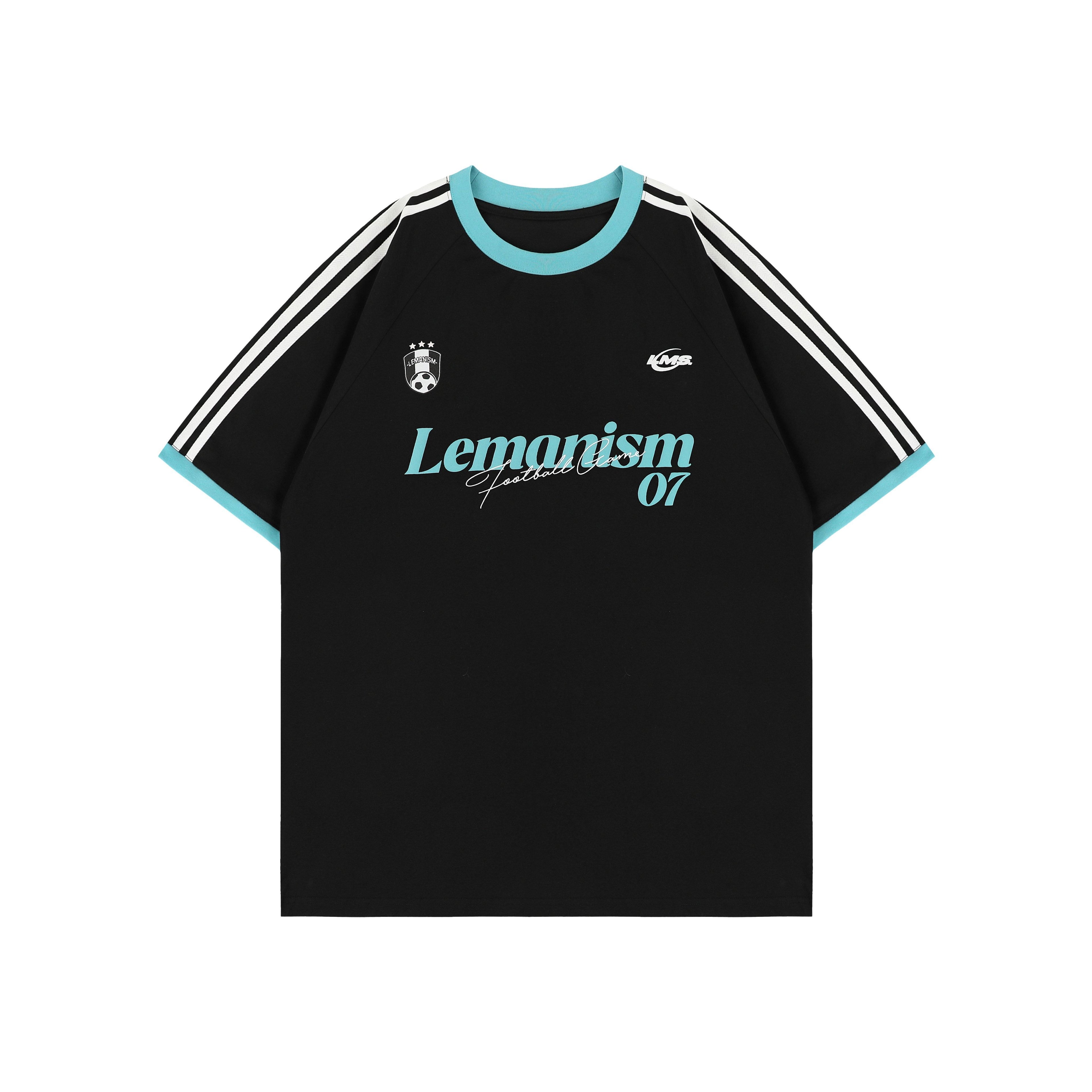 lemanism_Double_Stripe_Letter_Print_Relaxed_Fit_Men's_Cotton_Blend_Short_Sleeve_T-shirts_MISSTT