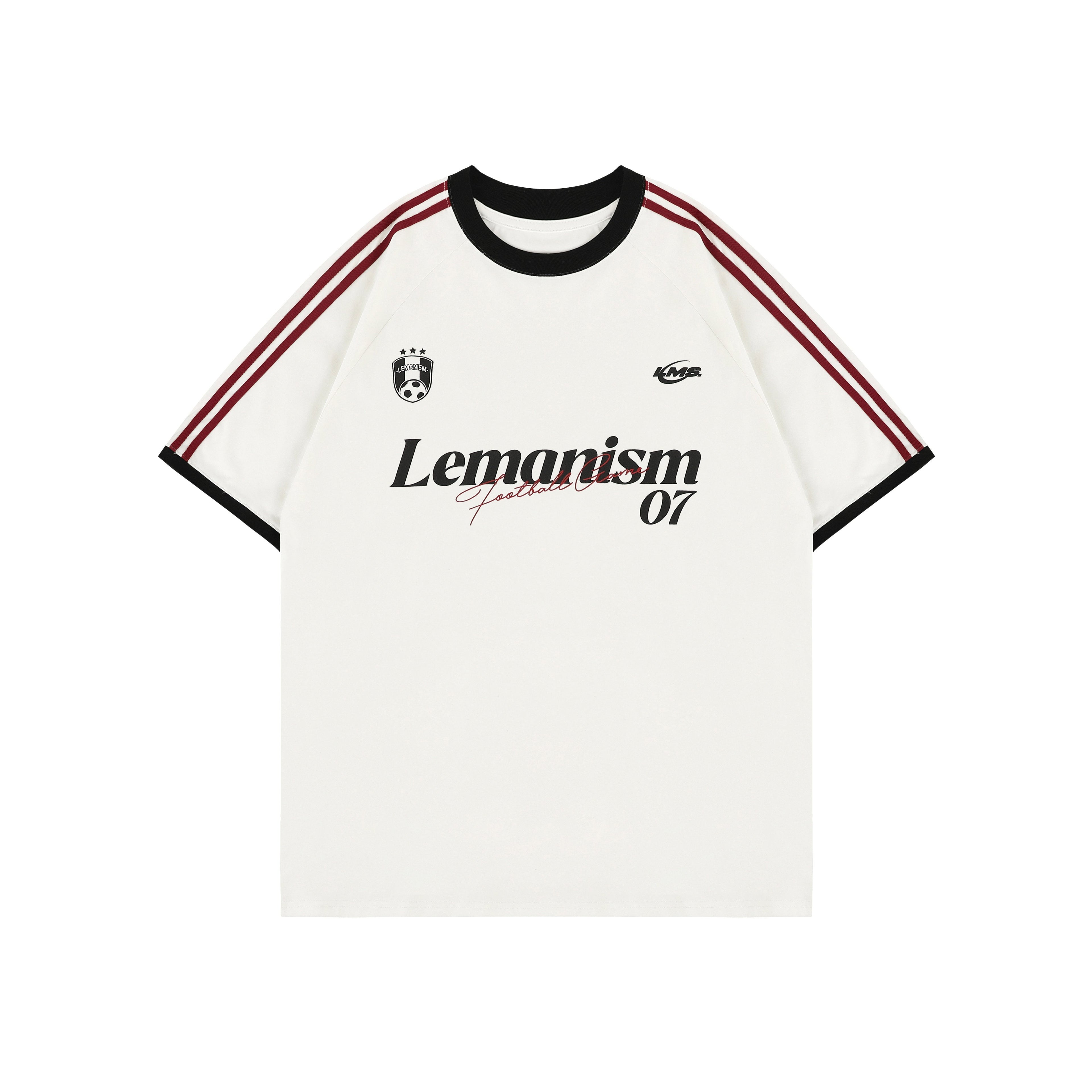 lemanism_Double_Stripe_Letter_Print_Relaxed_Fit_Men's_Cotton_Blend_Short_Sleeve_T-shirts_MISSTT