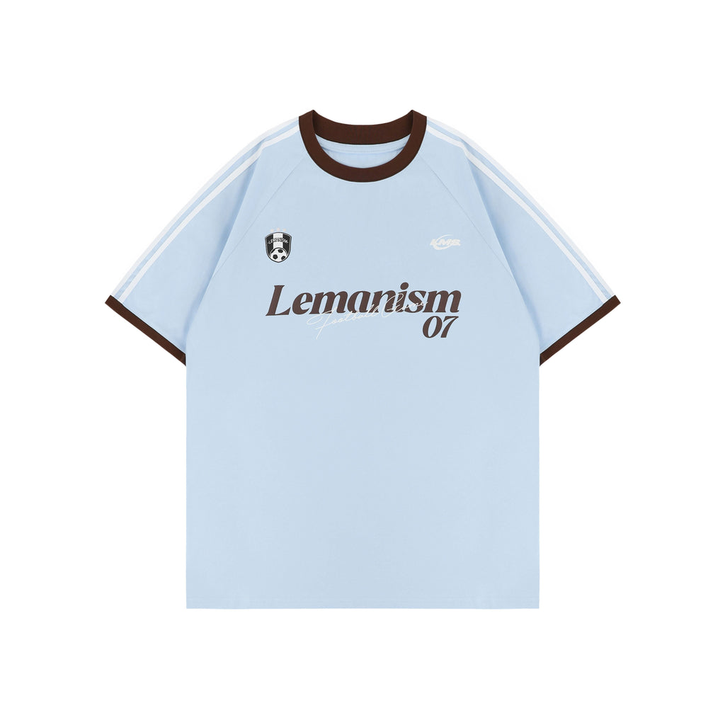 lemanism_Double_Stripe_Letter_Print_Relaxed_Fit_Men's_Cotton_Blend_Short_Sleeve_T-shirts_MISSTT