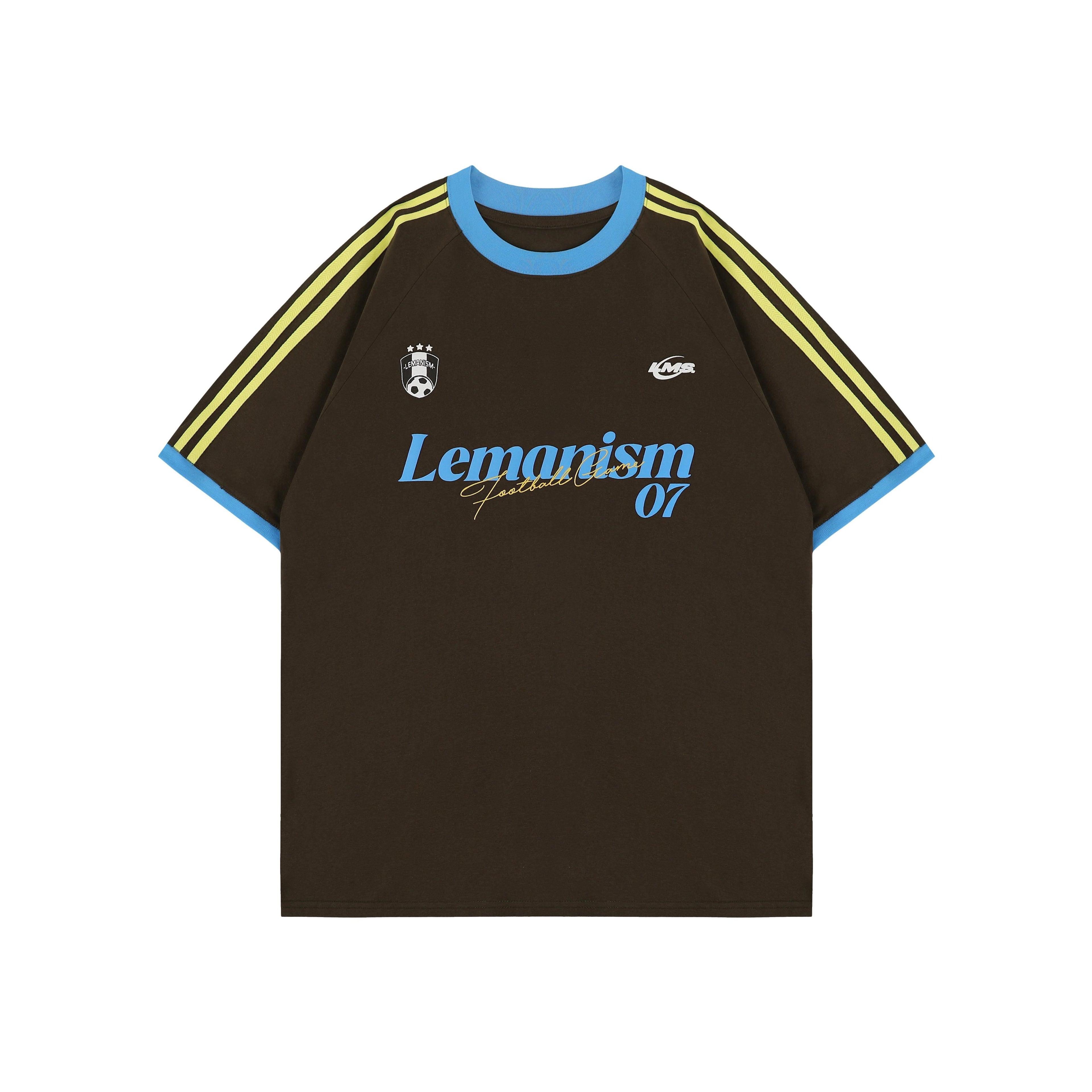 lemanism_Double_Stripe_Letter_Print_Relaxed_Fit_Men's_Cotton_Blend_Short_Sleeve_T-shirts_MISSTT