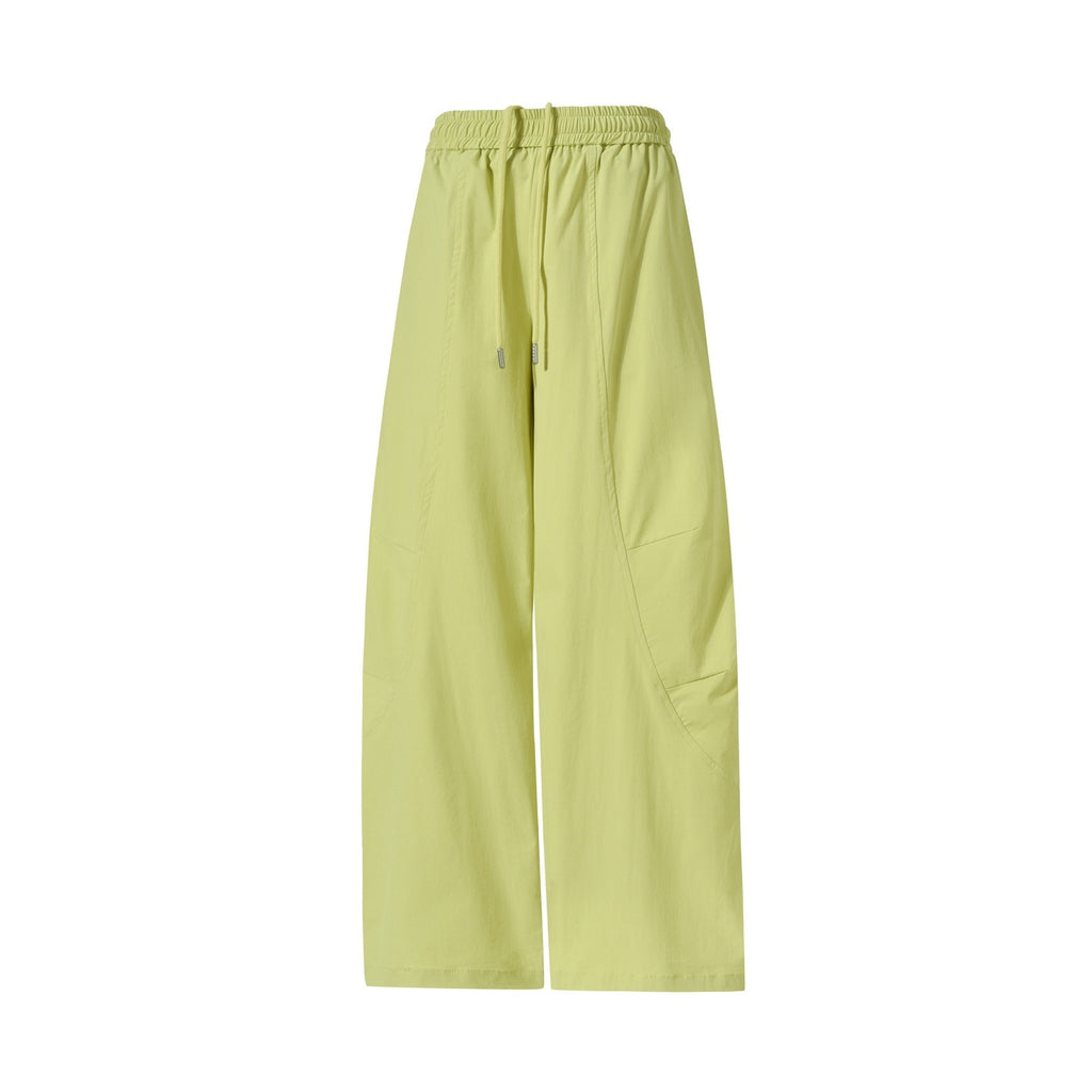 lemanism_Khaki_Solid_Loose_Mid_Rise_Casual_Men's_Nylon_Stretch_Straight-leg_Pants_MISSTT