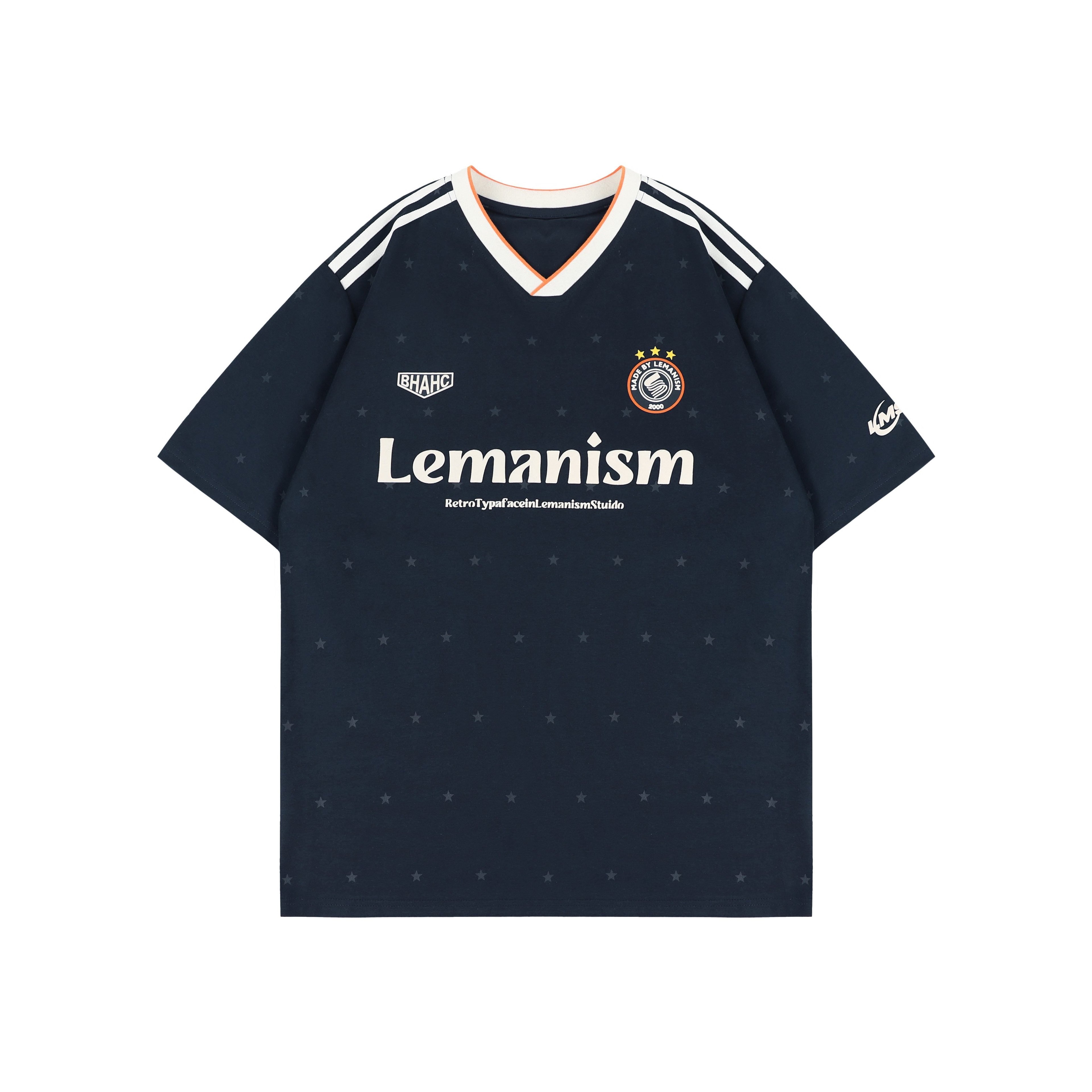 lemanism_Pink_Star_V-neck_American_Jersey_Men's_Short_Sleeve_T-shirts_MISSTT