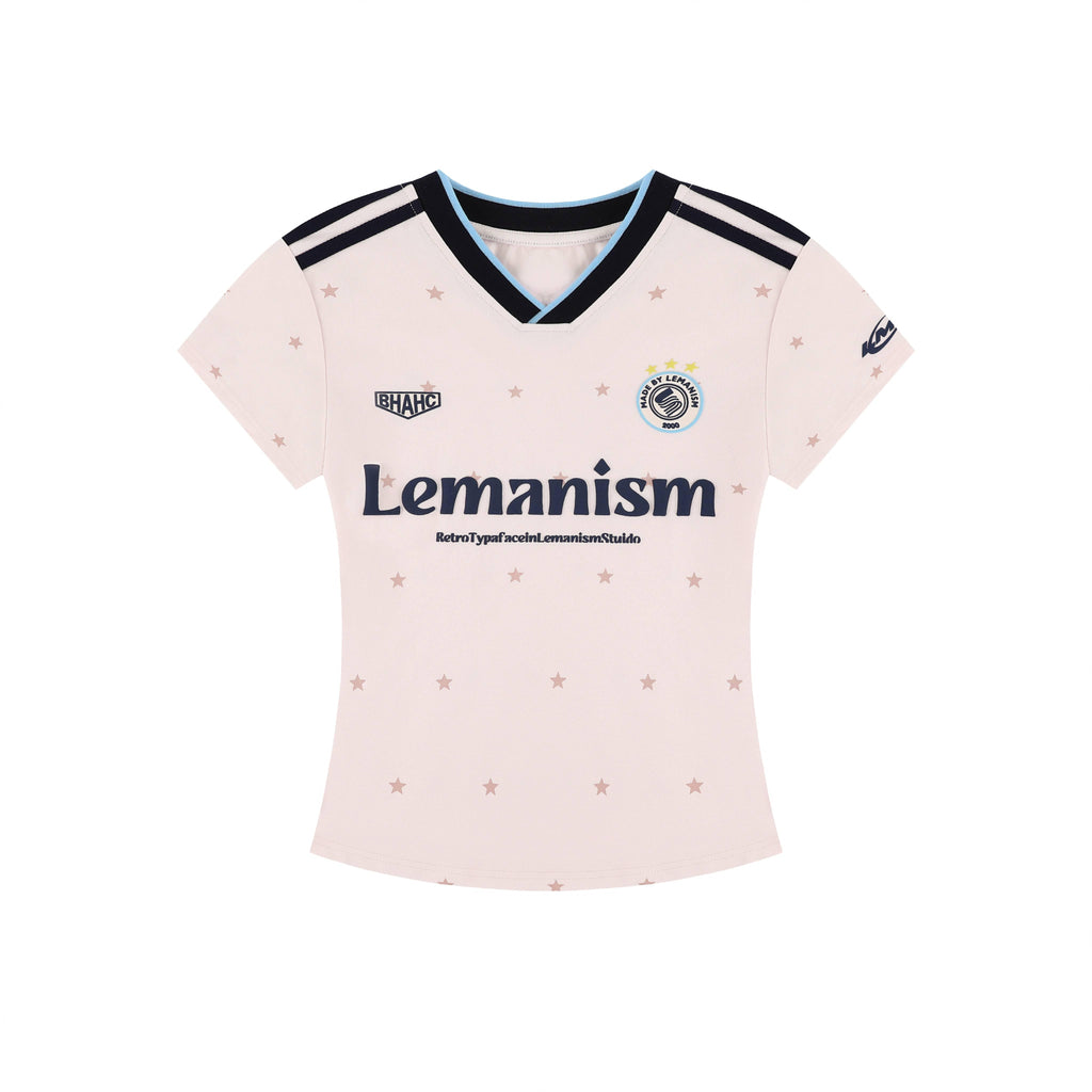 lemanism_Pink_Star_V-neck_American_Jersey_Men's_Short_Sleeve_T-shirts_MISSTT