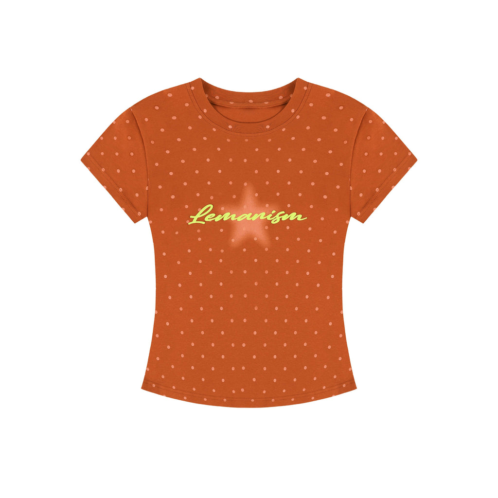 lemanism_Polka_Dot_Print_Loose_Fit_Men's_Poly_Cotton_Blend_Short_Sleeve_T-shirts_MISSTT